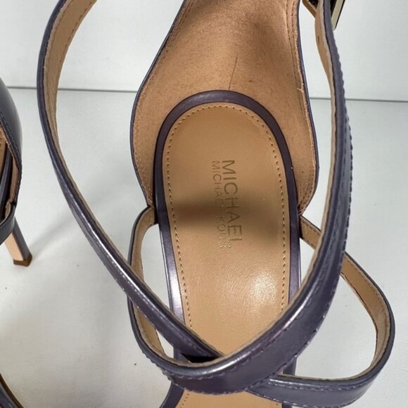 NWB MICHAEL KORS‎ ANTONIA SANDAL PEARLIZED Orched Heel Sandal 40SOATHA1W Sz 9M - Picture 8 of 15